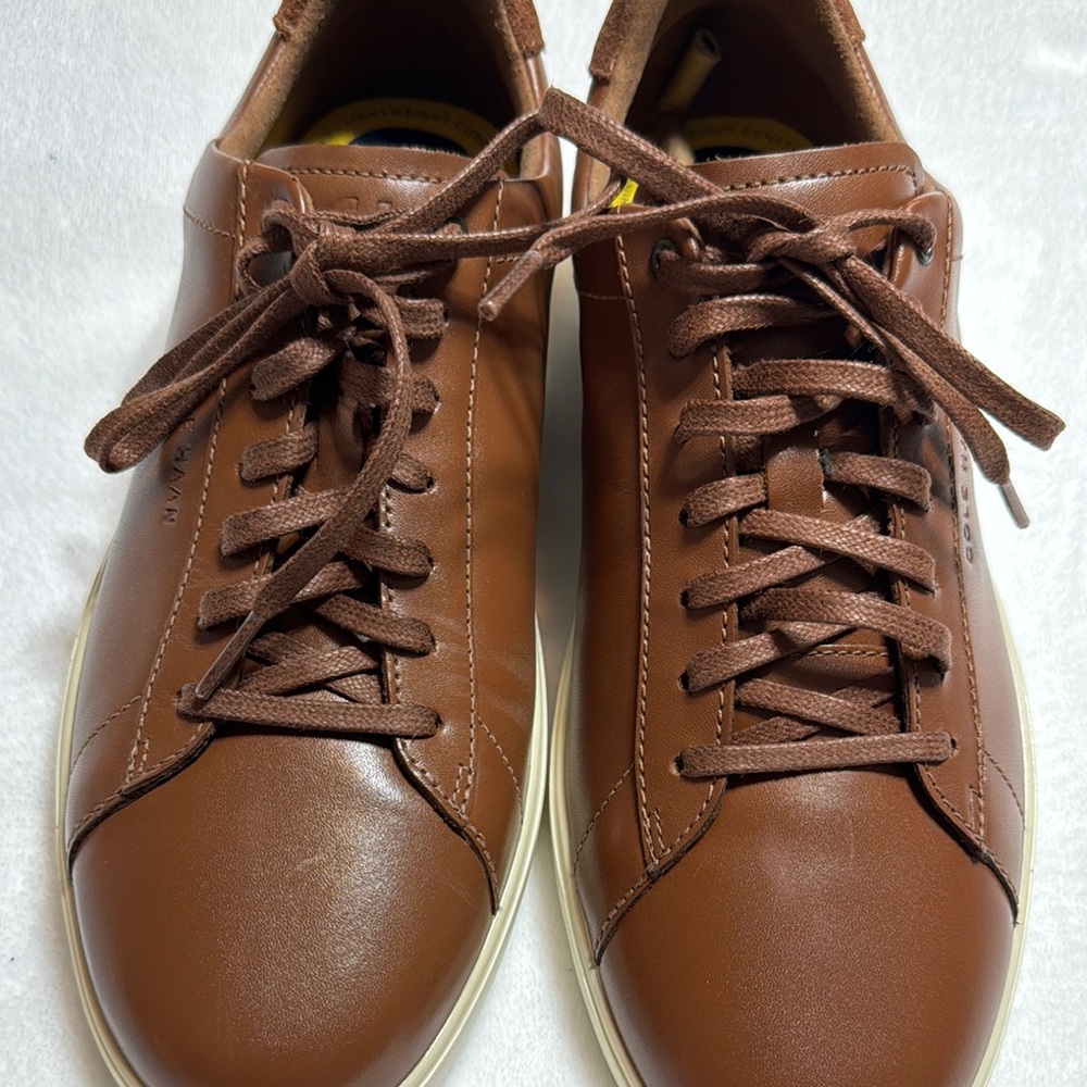 New Cole Haan Men's Brown Leather Sneakers Size 8 1/2